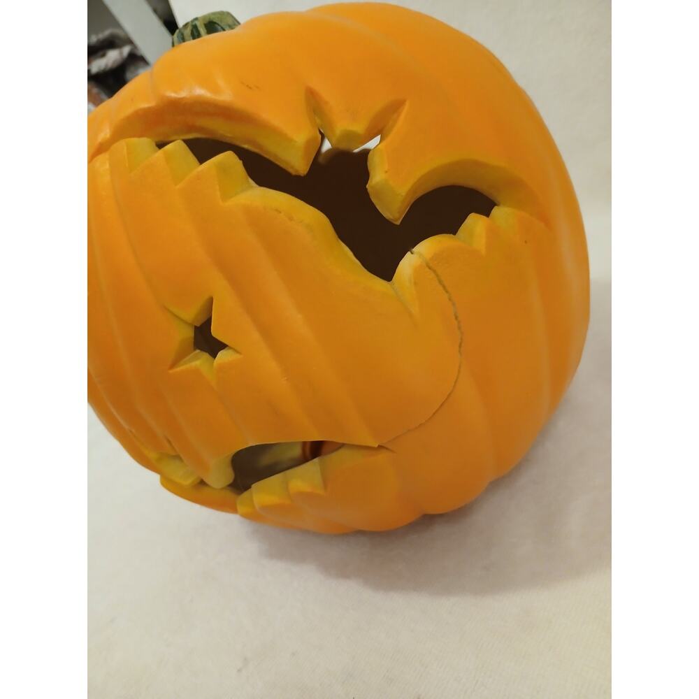 Rare 1993 Trendmasters Pumpkin Blow Mold Halloween Bats Star Moon Projects Light - Picture 13 of 16